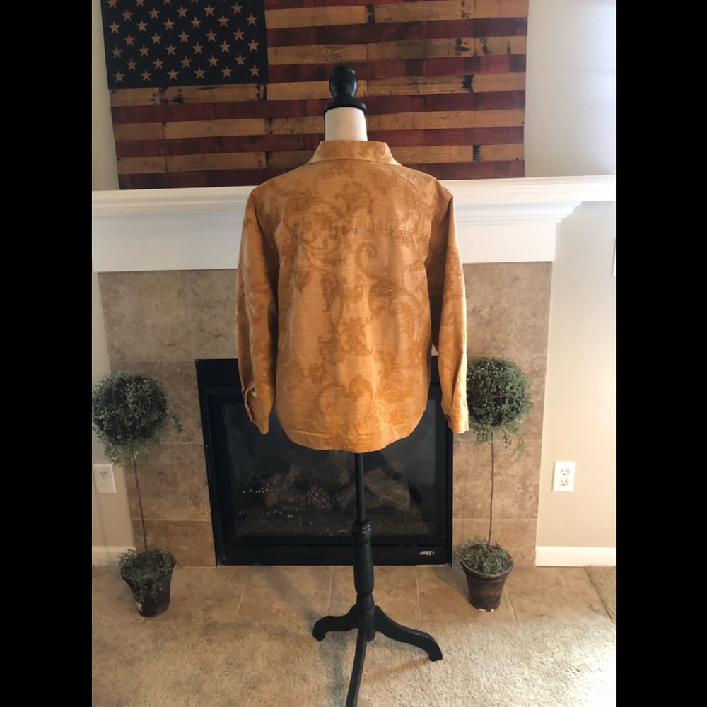 Coldwater Creek Orange Patterned/Embellished Butt… - image 7